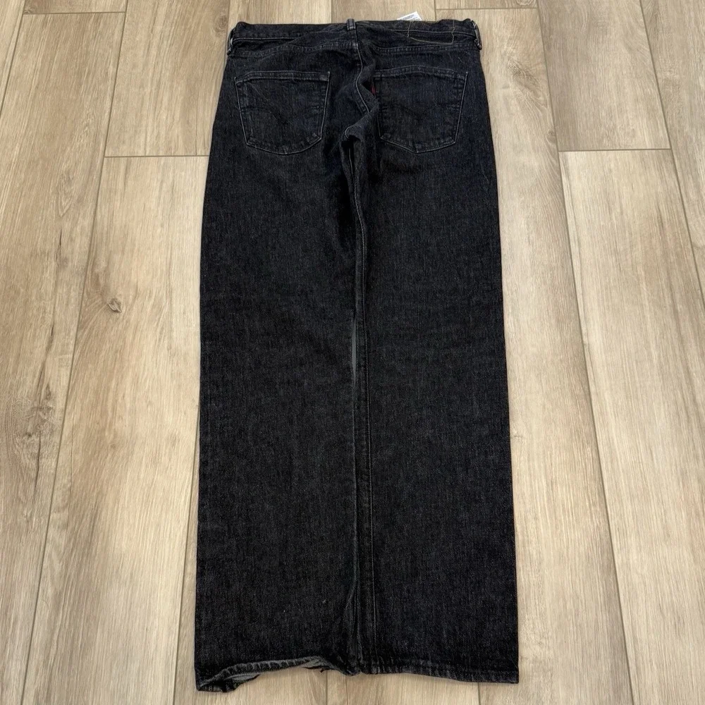 Levis 501 Black Jeans Men 33x31 Dark Wash Denim Button Fly Pants Grunge Y2K VTG